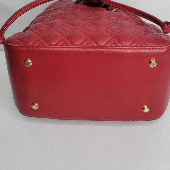 Renoma Paris SOFT Red Leather Bucket Bag P113 - Picture 6 of 10